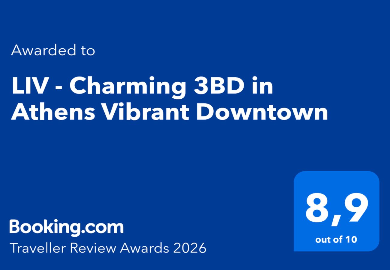 Apartment in Athens - LIV - Charming 3BD in Athens Vibrant Downtown